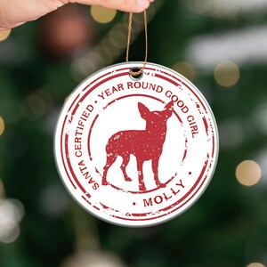 Personalised Dog Christmas Bauble - Pets Christmas Ornament Tree Decoration - Dog Xmas Gifts Pet Lover Christmas Gift - Good Girl