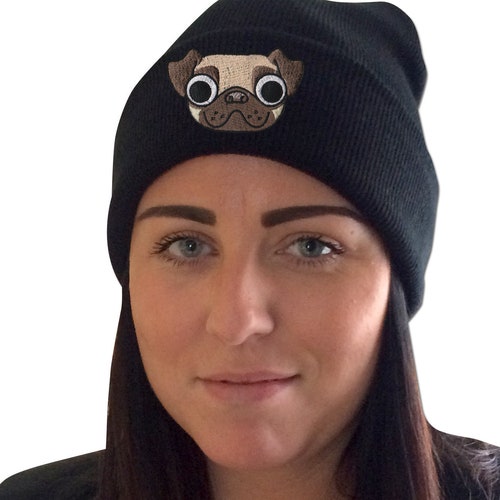 Cute Pug Beanie Pug Hat Gift for Her 