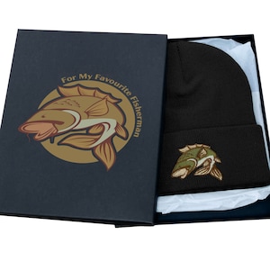 Fishing gift Carp Beanie Gift For Fisherman - Fishing Hat Cap Gifts For Brother-In-Law, Dad, Grandad