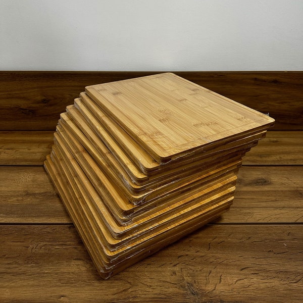 Box of 13 Bulk Chopping Boards, Bamboo Rectangle Chopping Board 37.5cm x 27cm Kitchen Utensil Serving Boards, Bulk Buy Cutting Boards
