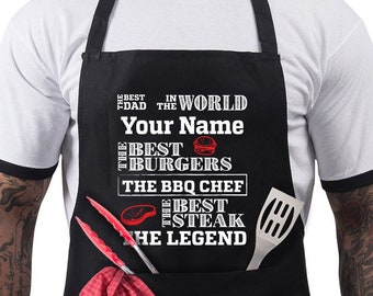 Grembiule BBQ Uomo Divertente Con 3 Tasche - Regalo Per Papà, Marito, Chef | Impermeabile E Regolabile - Foto 4