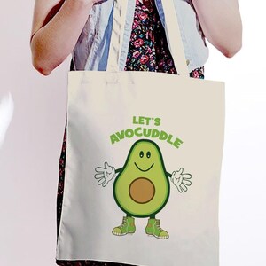 Bang Tidy Clothing Sacs fourre-tout avocat pour femmes Cadeaux végétaliens Sac à provisions en coton Sac à bandoulière pour femme Sac de plage imprimé Sac fourre-tout à avocat