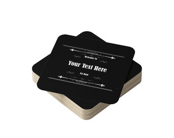 CO-CARD-RA815-24 Accessories for Home Bars Pubs Absorbent Recyclable Cardboard Drink Mat Coasters 95mm x 95mm x 1mm Square ADD Your Text Personalised Beer Mats Pack of 24 CO-CARD-RA815-24 Accessories for Home Bars Pubs Absorbent Recyclable Cardboard Drink Mat Coasters 95mm x 95mm x 1mm Square ADD Your Text Personalised Beer Mats Pack of 24
