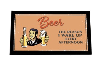 Bar Runner Mat Funny Drink Beer Gifts for Men Women Novelty Home Pub Bar Beer The Reason