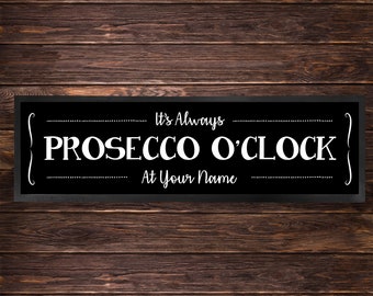 Its Always prosecco oclock design Bar Runner great gift idea home bar shop cocktail party advertising tool bar mat