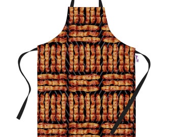 PERSONALISED FUN FRY UP BREAKFAST PRINT SOFT POLYESTER APRON ADULT KITCHEN CRAFT