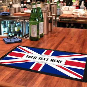 Personalised Bar Runner - Bar Mat Gift Idea – Customised Rubber Bar Mat – Spill Mat Home Bar Décor – Bar Accessories Gift For Men