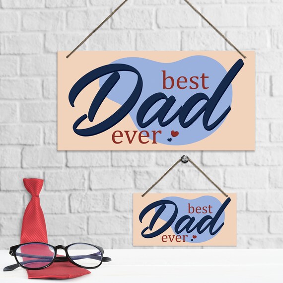 World's Best Daddy Hanging Plaque Sign Fathers Day Gift Cute Dads Love Present 