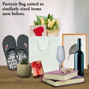 Luxury 60th Birthday Gift Bag, Born In 1964 Black, White or Grey, Small, Medium or Large Gift Bags Vintage Gift Bag For Nanny, Grandad Large Portrait