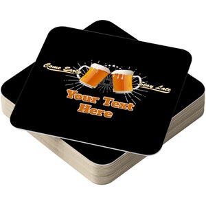 Posavasos de cartón personalizados para cerveza o accesorios de mesa de bar para el hogar, decoraciones para fiestas de cumpleaños