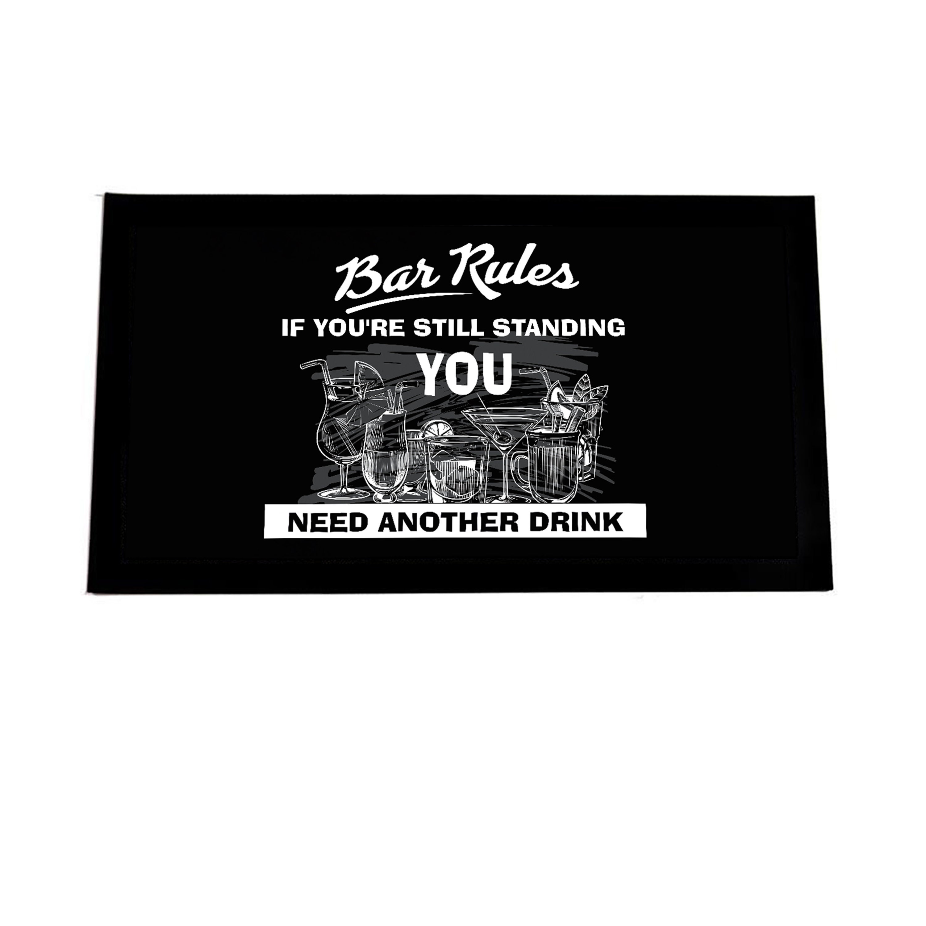 Bar Runner Mat Novelty Home Pub Bar Funny Drink Beer Gifts Etsy UK