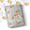ANY AGE Personalised NAME Birthday Wrapping Paper Funny Gift Wrap sent as Roll or Sheet Birthday & Novelty Gag Joke Present Idea