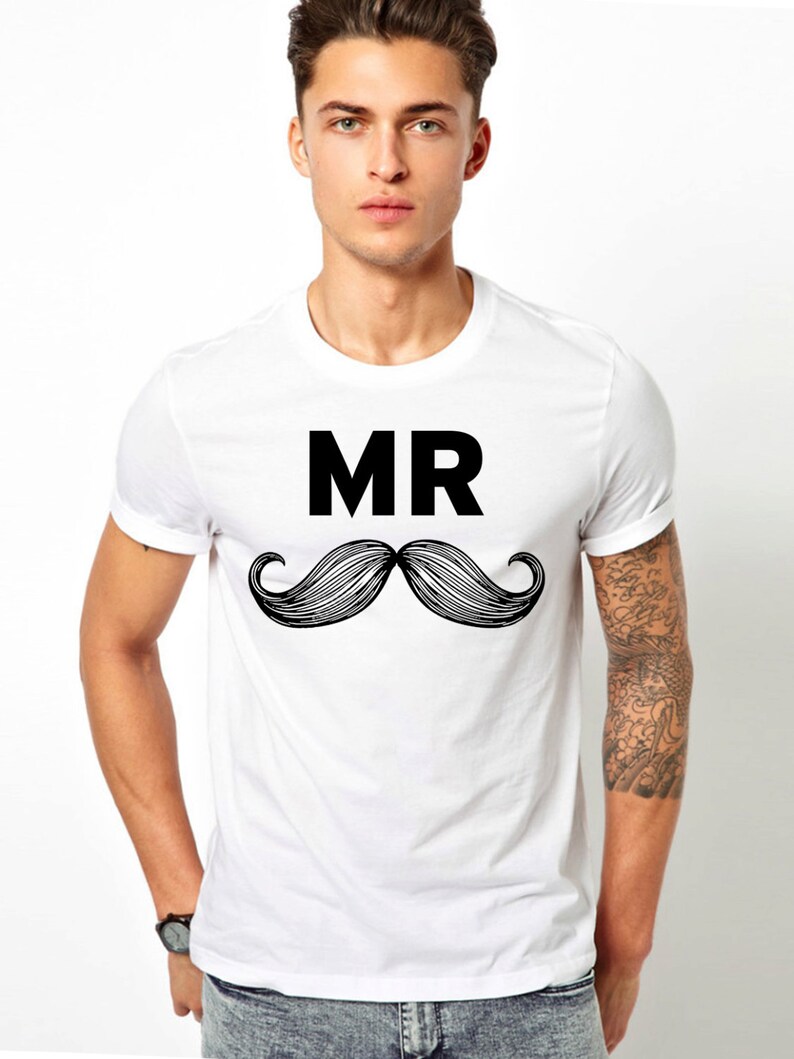 Moustache T Shirt Mr Mustache No Shave November Beard Hipster | Etsy