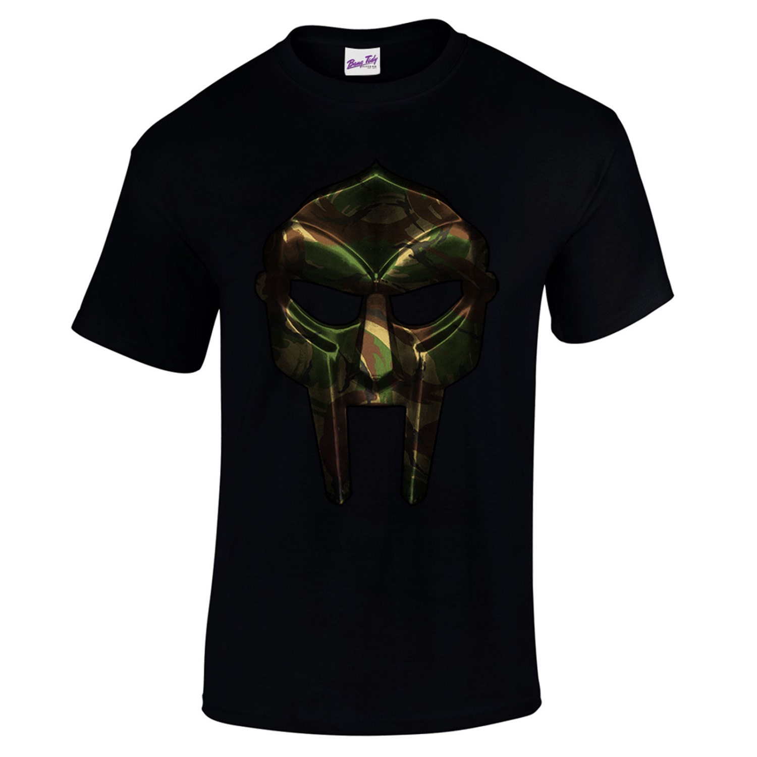Image of Men's Camo Mask Artist Hip Hop Music T Shirt Tee