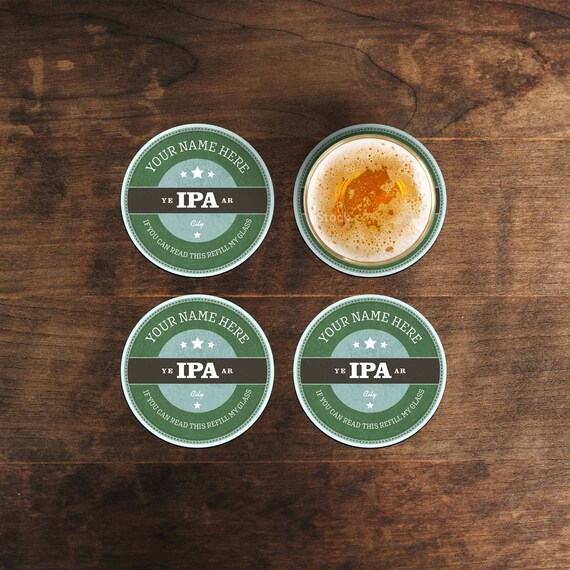 Personalised Beer Mats In Packs Round Or Square - CO-CARD-DI012P - ADD TEXT