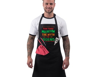 Grembiule BBQ Uomo Divertente Con 3 Tasche - Regalo Per Papà, Marito, Chef | Impermeabile E Regolabile - Foto 2