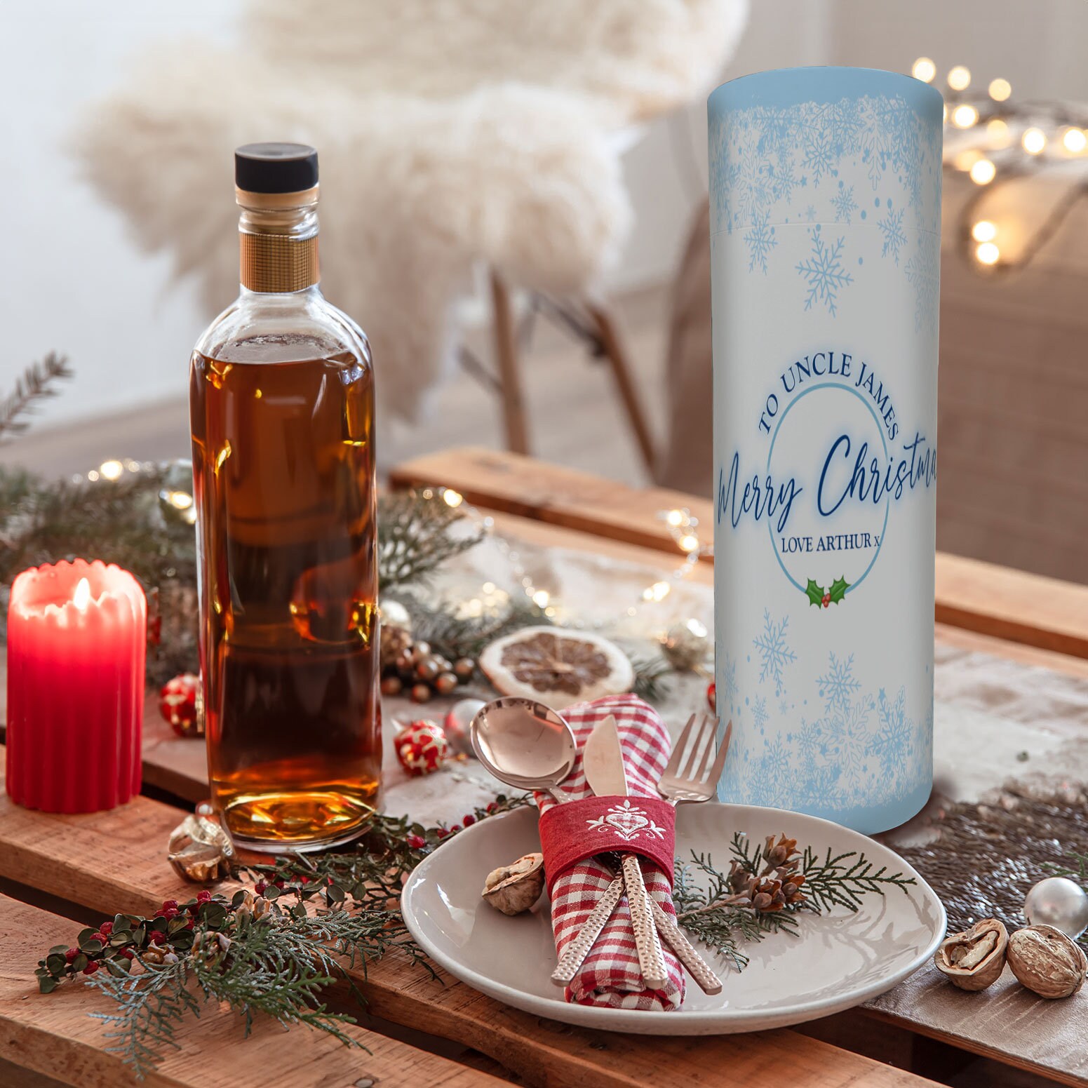 Coffret Champagne Bedel personnalisé Merry Christmas - Buy on