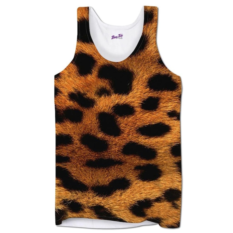 Mens Holiday Tank Top Leopard Print Vest Festival Clothing Etsy