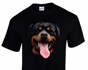 Men's Cute Rottweiler Dog T Shirt Dogs Tees