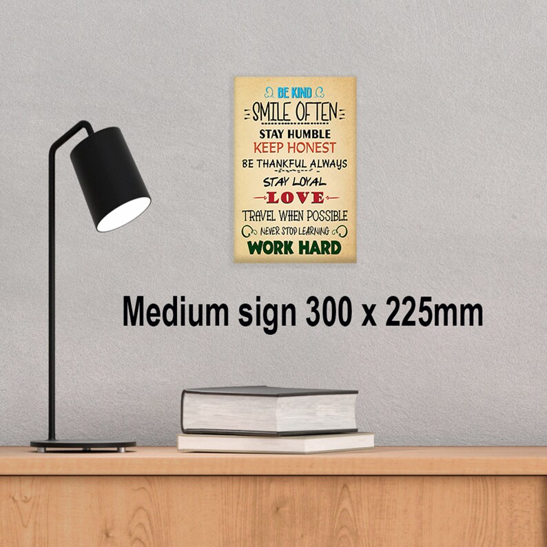 Metal Wall Art Quote Plaque Signs Home Bedroom Lounge Dining Etsy