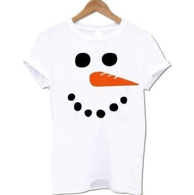 在庫処分 激安 Snowman Shirt T Christmas Xmas Gift Funny Face Man Snow アイドル
