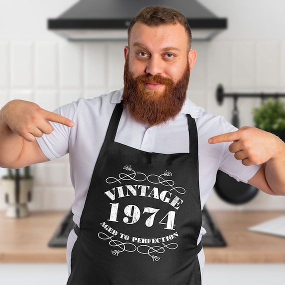 50th Birthday Gifts for Women Men, Funny Chef Grill Aprons with
