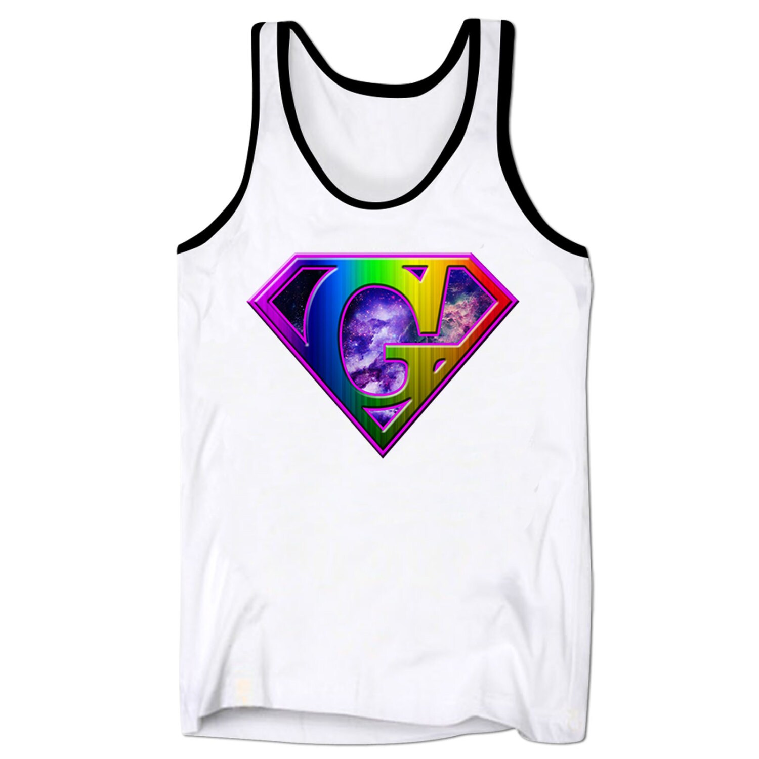 Image of Love Wins Tank Top Vest #lovewins Gay Pride Super G Rainbow Space Cosmic Lgbt Holiday Low Cut