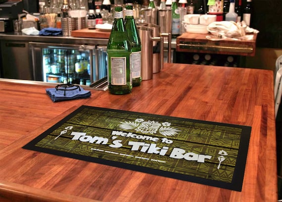 Personalised Bar Mat Custom Runner Gift Novelty Funny 151 Gin O/'Clock Cocktail