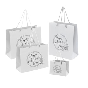 Borse regalo di lusso per la festa della mamma per la mamma, felice festa della mamma - Varie dimensioni e colori Bella borsa regalo floreale per occasioni speciali per la mamma