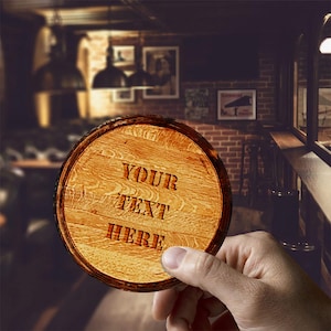 Posavasos de cerveza personalizados (paquete de 24, 48 y 96) redondos de cartón para bares, pubs, decoración de cuevas masculinas, regalo de cumpleaños para hermano, papá y abuelo.