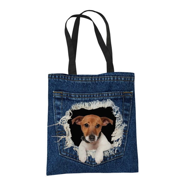 Jack Russell Dog Print Pattern Crossbody Bags