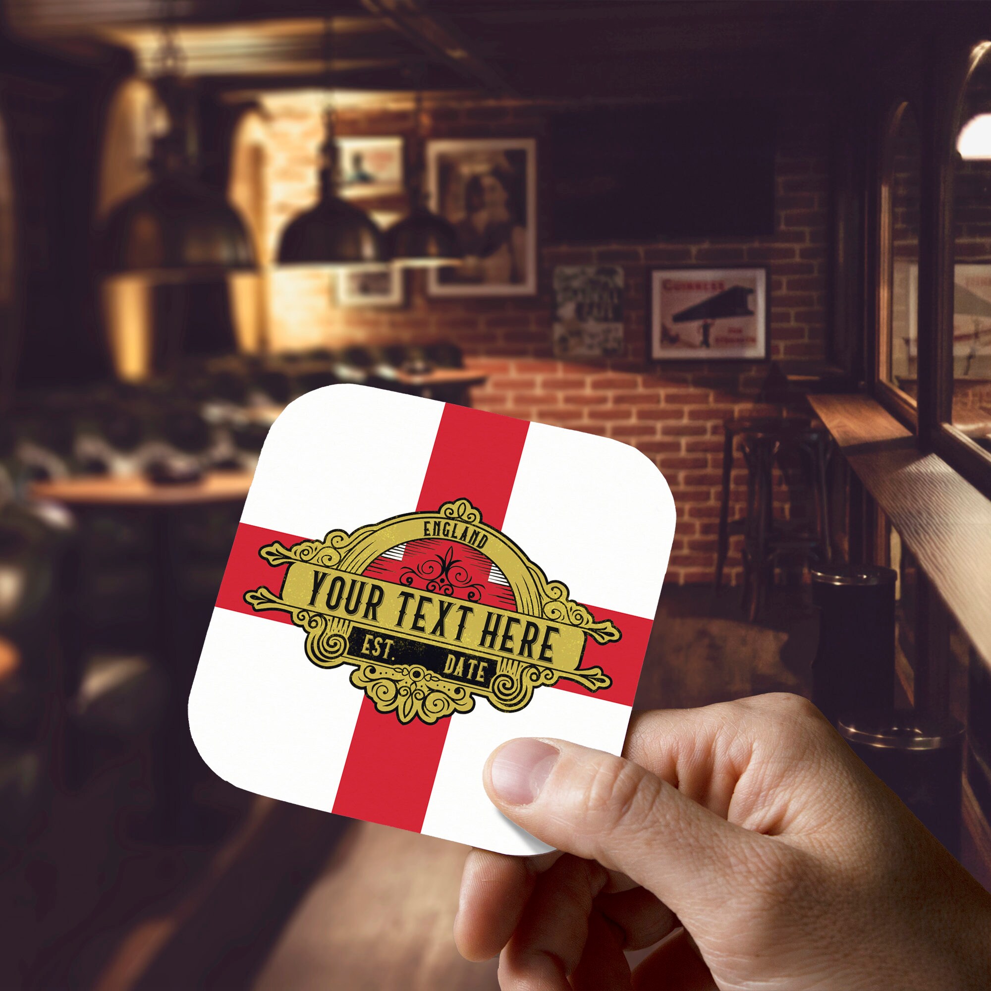 Personalised Beer Mats in Packs of 24 48 96 England Flag Etsy UK