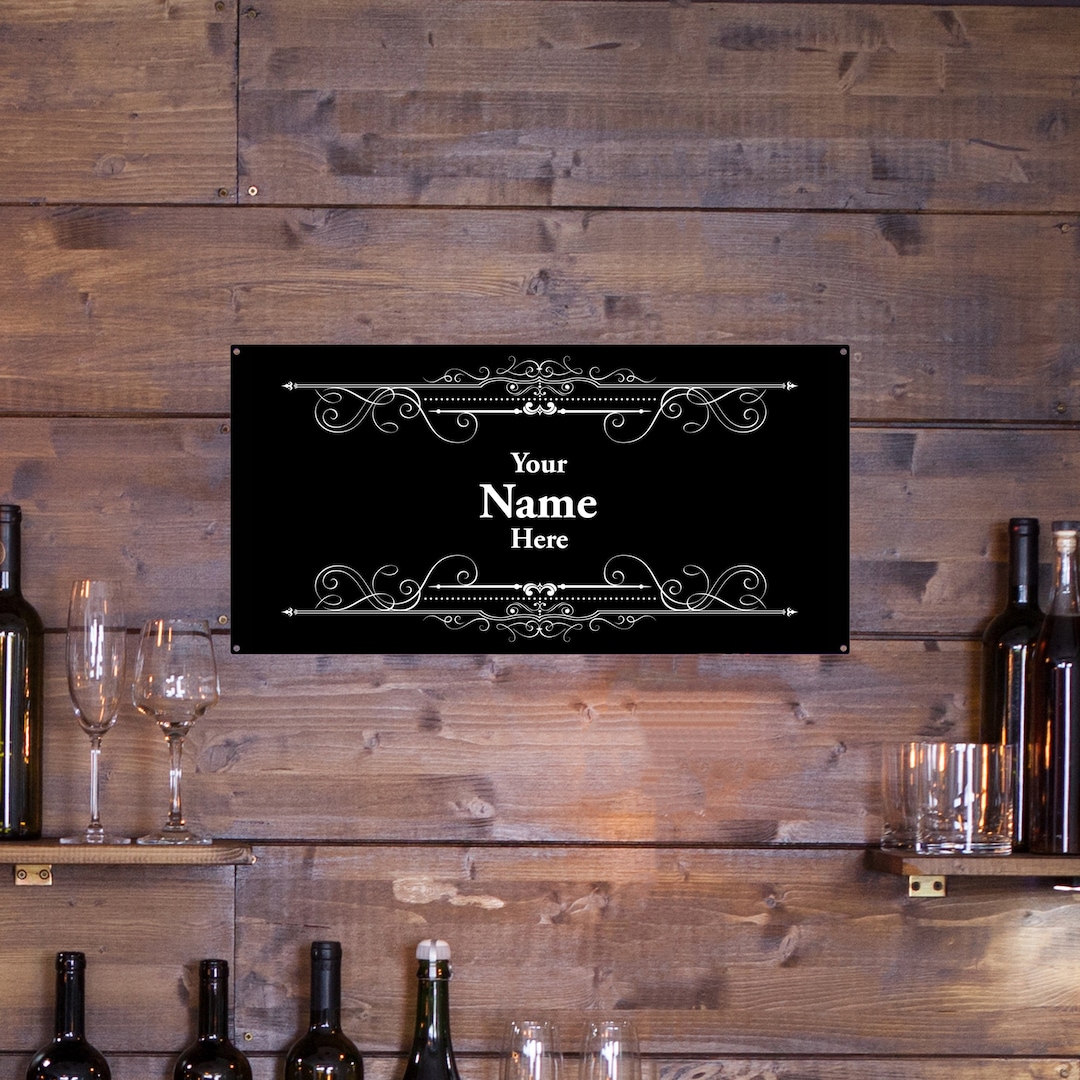 Personalised Bar Sign for Home Bar Gifts Metal Signs Tin Plaques for