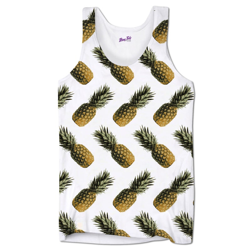 Tropical Pineapple Unisex Vest All Over Print Gym Hipster | Etsy