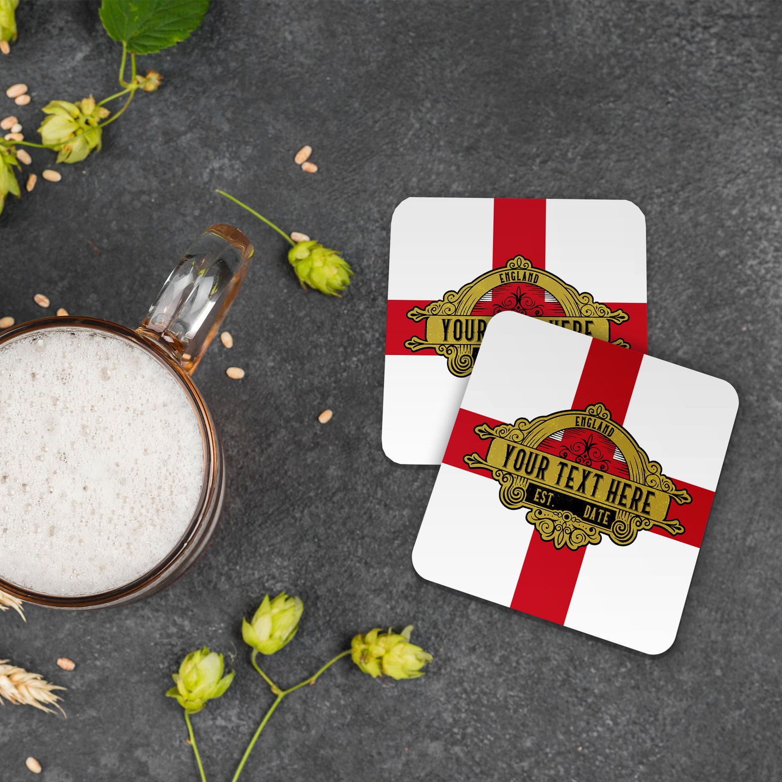 Personalised Beer Mats in Packs of 24 48 96 England Flag Etsy UK