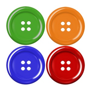 Colourful Buttons Drink Coasters - Pack of 4 or 6 – Coasters - Gift Ideas
