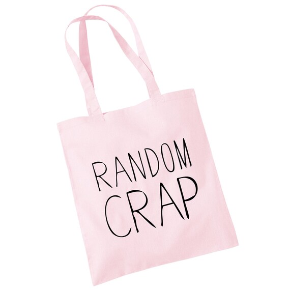 Random Crap Funny Canvas Tote Bag - Reusable Grocery & Carryall, Natural Color, One Size - View #8