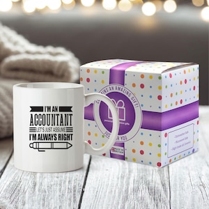 Gifts For Accountant - Coffee Mug Tea Cup - Finance Auditor Mug For Men Women -  I&#39;m An Acoountant Coworker gift office colleague