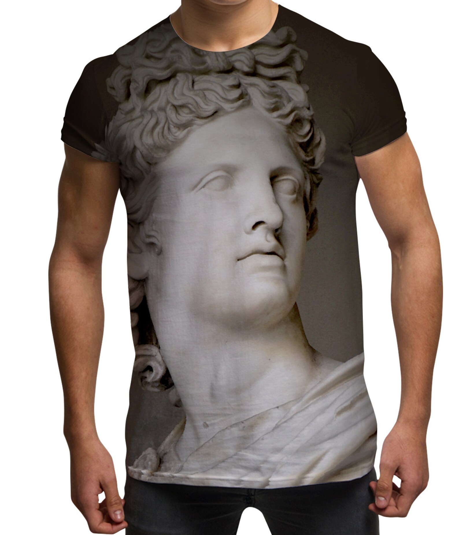 All Over Print Greek God Graphic T Shirt Statue Sublimation Etsy