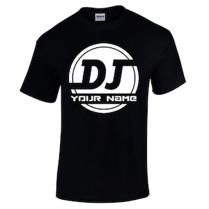 T-shirt DJ personnalisé Nom personnalisé musique T-shirt unisexe