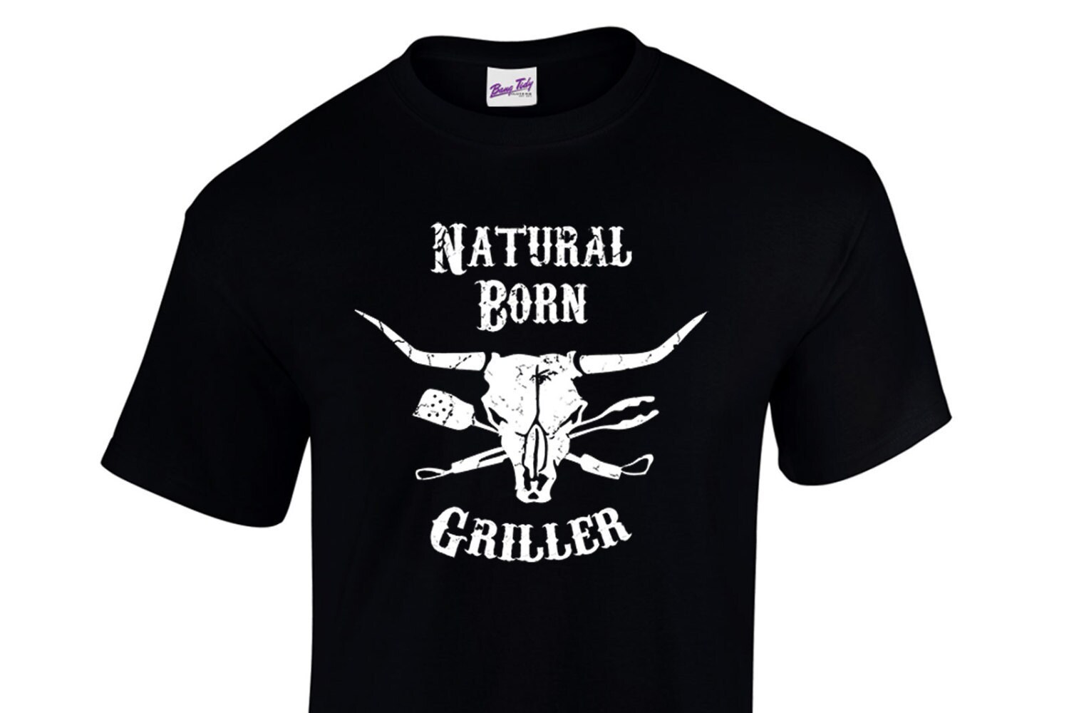 Image of Men's Natural Born Bbq Cooking Barbecue Funny T Shirt Father's Day Custom Made Shirts Texas Tee