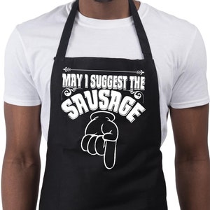 Funny BBQ Apron Grilling Gift - Fathers Day Grilling Gift - BBQ Apron - Barbecue Grill Gift For Men
