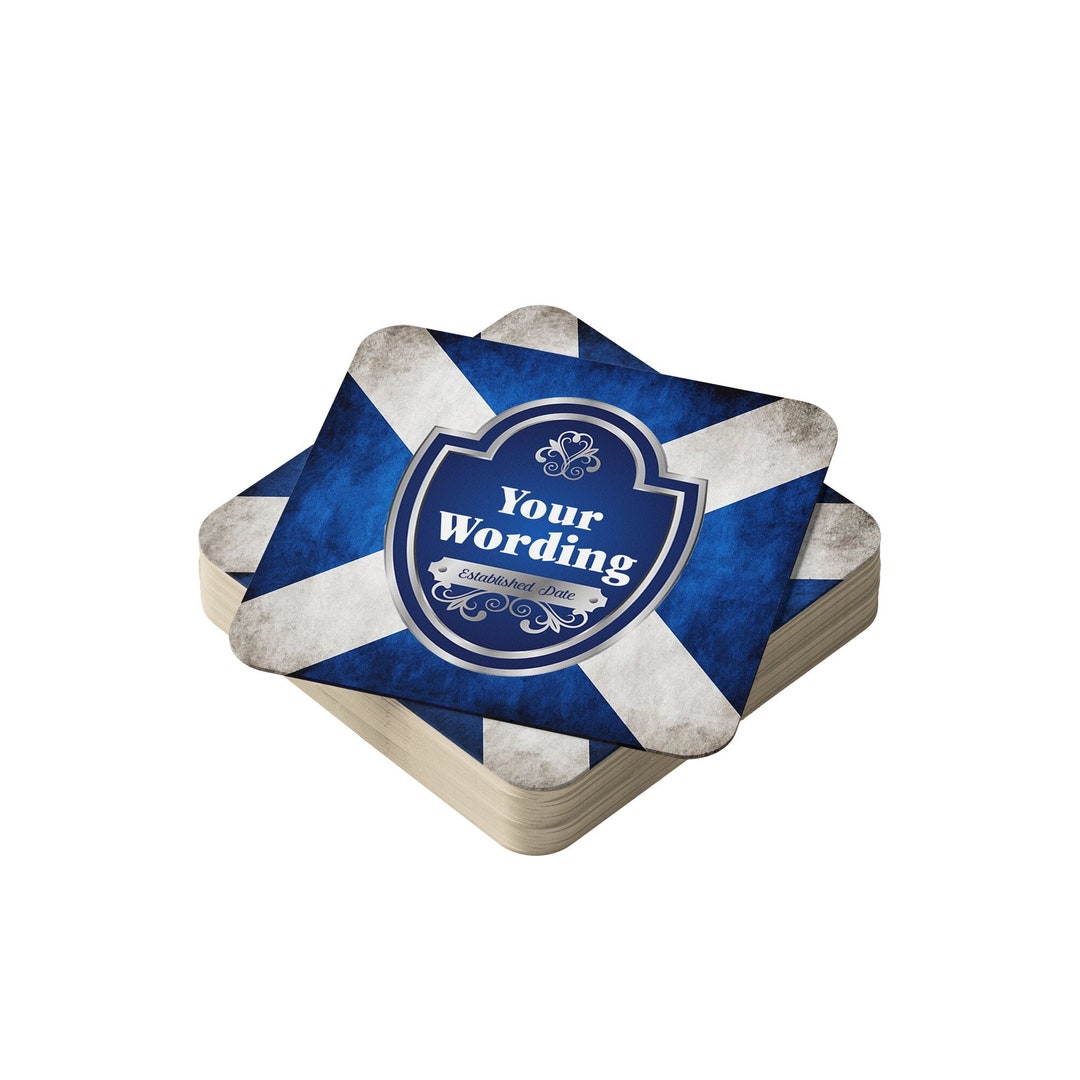 Personalised Beer Mats in Packs of 24 48 96 Scotland Flag Etsy UK