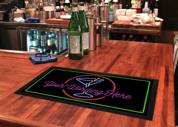 Rubber Bar Mat Bar Runner Beer Bottle Tops Spill Mat Gift Idea