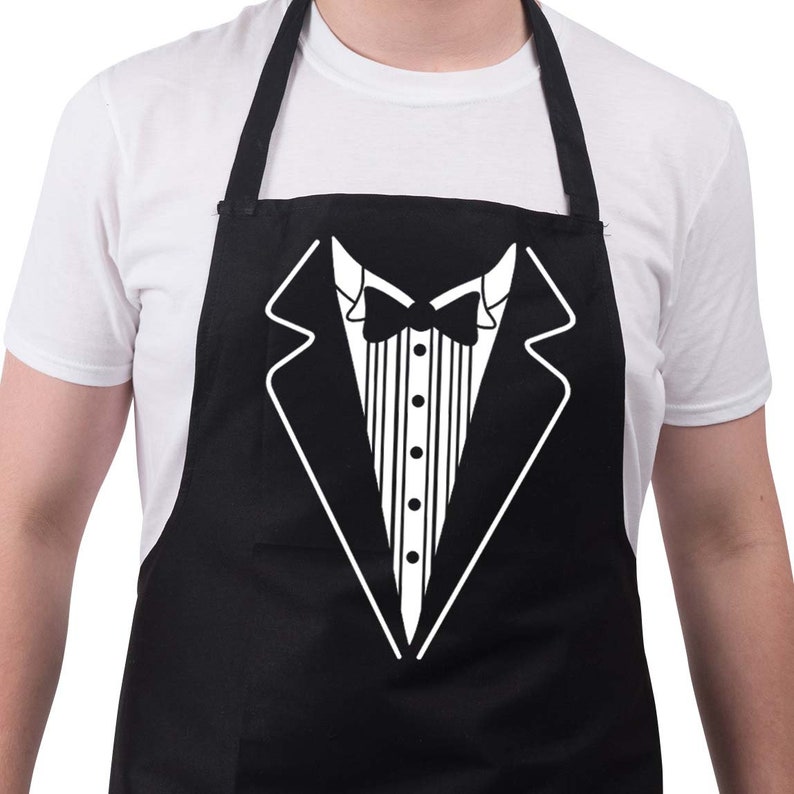 Novelty Fathers Day Grilling Gift BBQ Tuxedo Waistcoat Barbecue Grill Gift For Men Funny BBQ Apron Grilling Gift