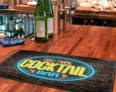 Personalised Bar Towels for Home Pub Neon Beer Towel Mats Accessories for Cocktail Bars - 30cm x 50cm - BAR-TOW-S-095 - Add Name Text