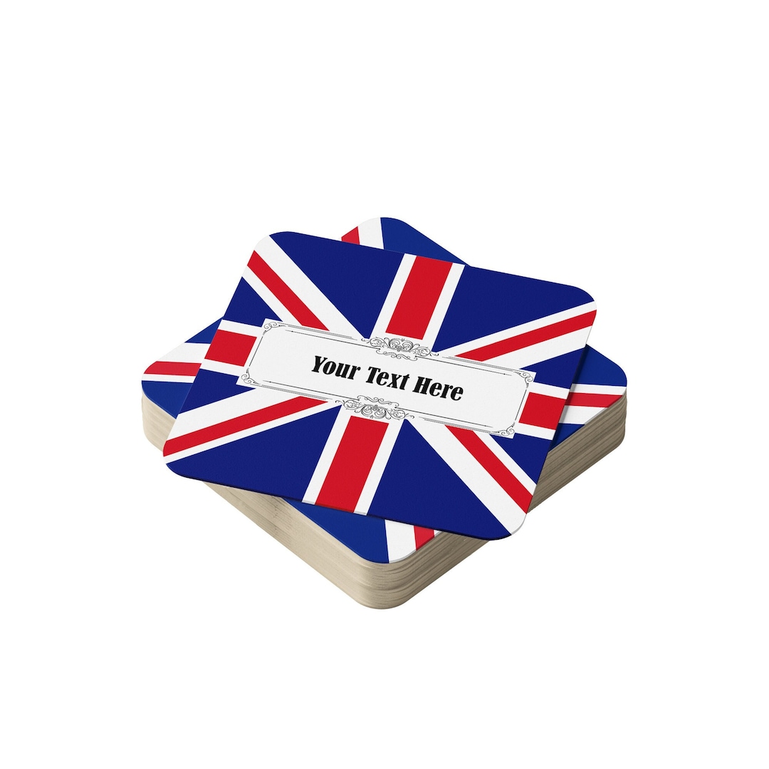 Personalized Union Jack Flag Beer Mats, British Drink Coasters - Etsy