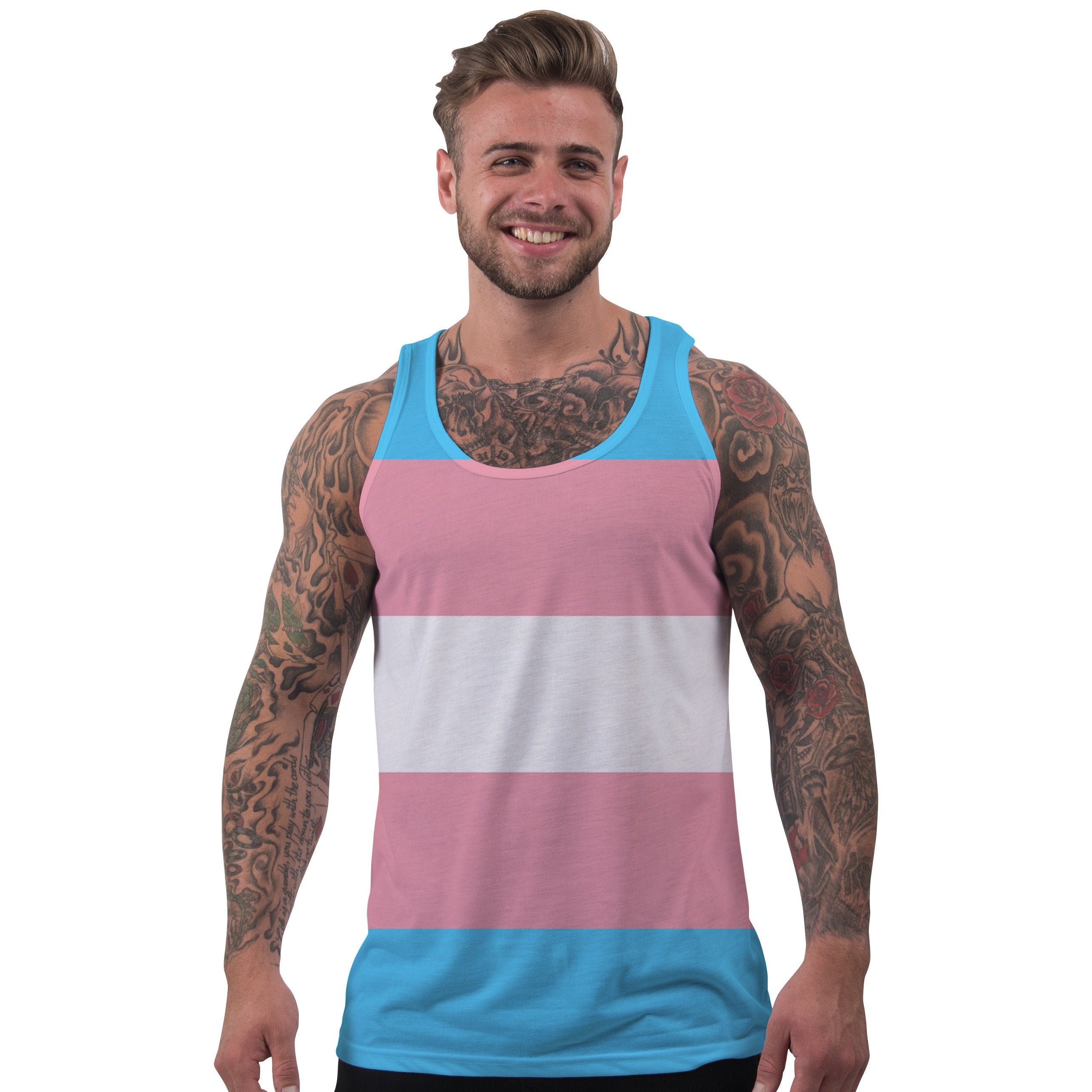 Transgender Flag Tank Tops Army Trans Pride top vest LGBT Etsy