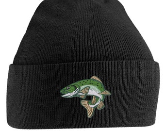 Fishing Gifts for Men Trout Beanie - Fly Fishing Gifts For Men - Fisherman Hat Cap Present for Him -