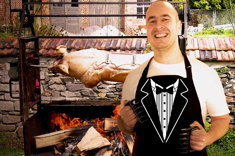 Novelty Fathers Day Grilling Gift BBQ Tuxedo Waistcoat Barbecue Grill Gift For Men Funny BBQ Apron Grilling Gift